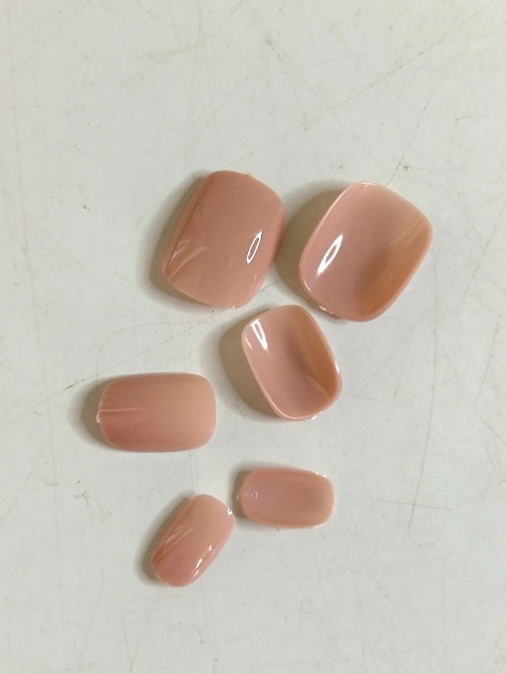 Nude Neutral Pink Short Square Press On Nails